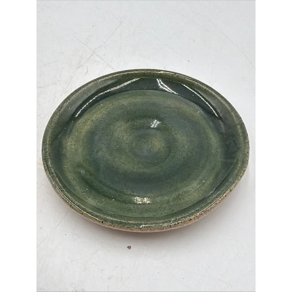 Studio Pottery Demitasse Espresso Coffee Cup W/Saucer Handmade Signed